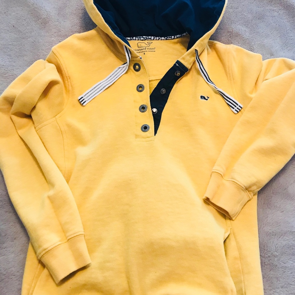 Vineyard Vines yellow/navy hoodie Sz S